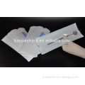 Heat sealing medical disposable sterilized detained needle pouches